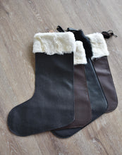 Load image into Gallery viewer, Dark Brown Christmas Stocking
