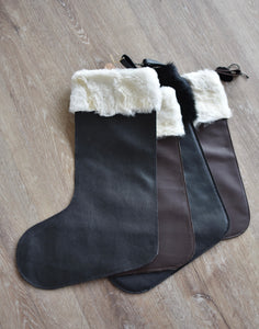 White Spotted Christmas Stocking