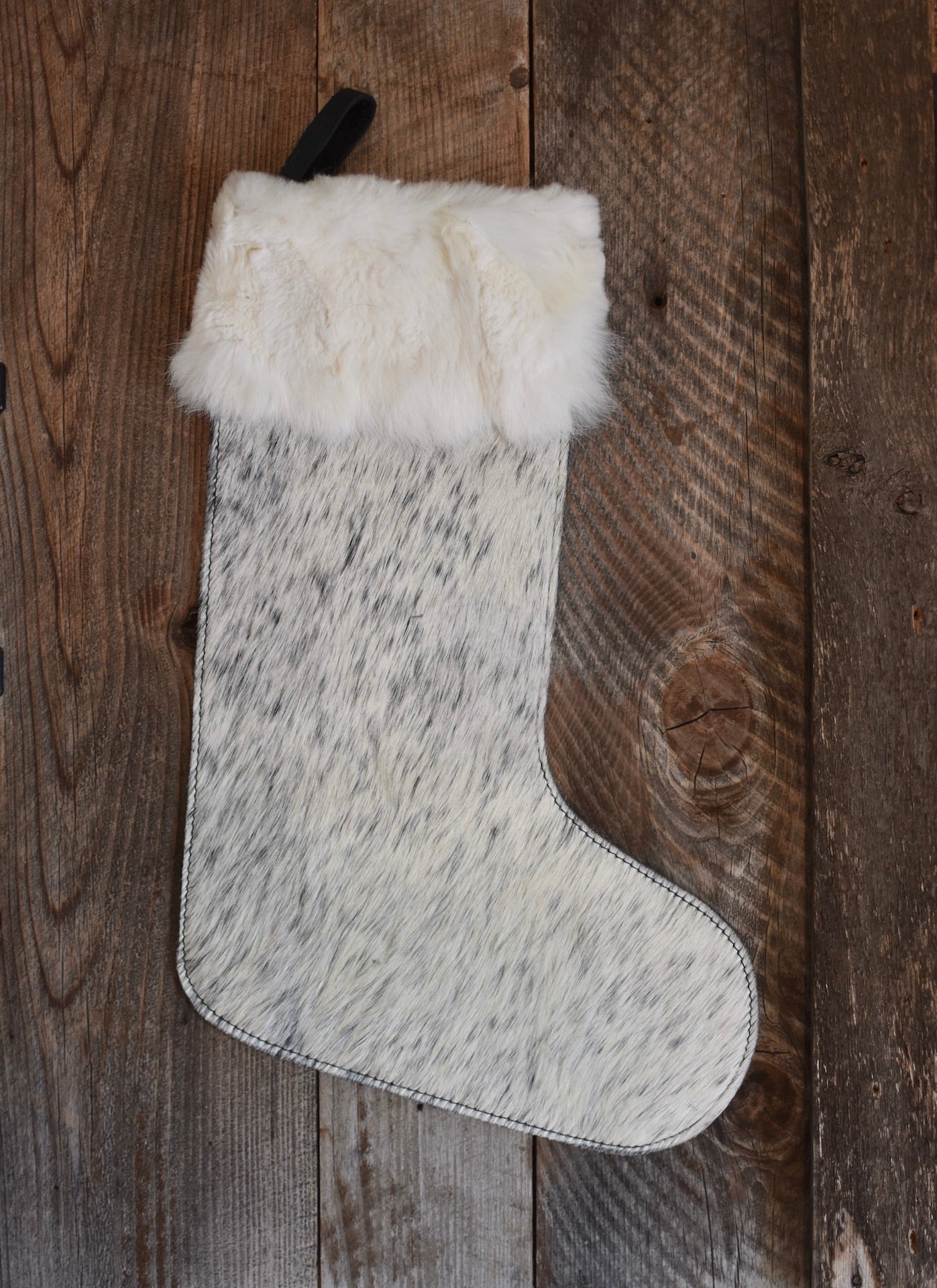 Faux Cowhide Christmas Stockings