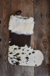 Brown Spotted Christmas Stocking