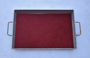 Red Hair on Hide Tray