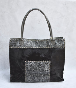 Black and Grey Tote Bag