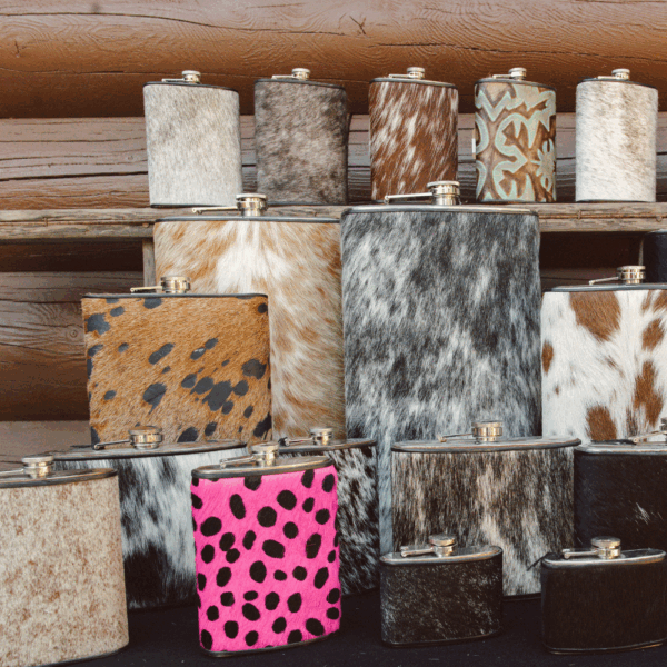 Cowhide Flask 1 quart - Hide Designs by Syd